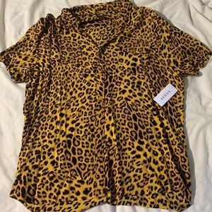 GUESS Los Angeles NWT Men's XL Leopard-Print Shirt